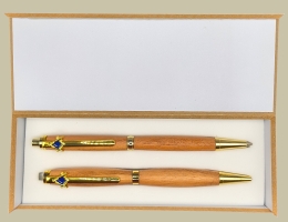 Twist Pen & Pencil set with Gold Plated Fittings